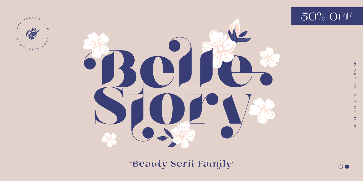 Пример шрифта Belle Story